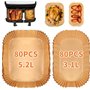KAHEIGN 160 Pièces Liners Jetables en Papier pour Friteuse à Air Double Tefal 5