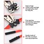 Pince à sertir 6/10/16/25/35/50 mm² - Grande pince à sertir 10-1/0 AWG - 8 tailles - 60 bornes à anneaux en cuivre + 60 gaines t