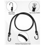 Goxiry Tendeurs Elastique avec Crochets 12 Pièces Sangles de Serrage Durable Corde Elastique pour Bagages, Barres de Toit, Campi
