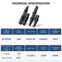 TRAMILY Lot de 2 connecteurs de branche en Y pour connexion parallèle entre panneaux solaires