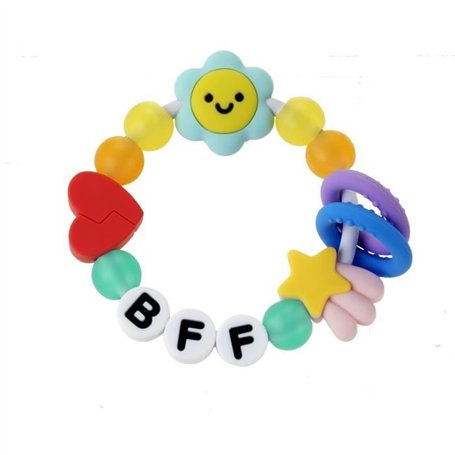 Bracelet de dentition de l'amitié - INFANTINO - 316790 - Silicone - Best Friend Forever Amis pour la vie