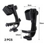 2 Pièces Clips de Microphone Réglables Antichoc Pince de Microphone à Tambour Pinces de Tambour en Plastique Portable pour Micro