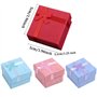 lurora2021 4 Pièces Boîtes Cadeaux Elégantes de Carrées Boîte Cadeau de Bague En Carton Ecrin Bijoux En Carton Coloré Avec Nœud 