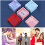 lurora2021 4 Pièces Boîtes Cadeaux Elégantes de Carrées Boîte Cadeau de Bague En Carton Ecrin Bijoux En Carton Coloré Avec Nœud 
