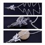 XHBTS Lot de 4 colliers inspirés de la star du soir The LorRings Lady Arwen - Collier doré avec pendentif en forme de bague - Pe