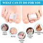 8 Redresseur D'orteil Réglable,4 Pcs Séparateur Orteils+4 Pcs bandages pour Orteils,Marteau orteil Correcteur de Coussinets en g
