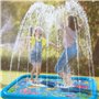Edmirfun Requins Tapis de Jet d'eau pour Jouets Enfants,170cm Tapis De Pulvérisation D'éclaboussure d'eau Splash Sprinkle Play M