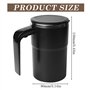 Tasse à mélanger automatique 380 ml Tasse à café à mélangeur automatique : tasse mélangeur magnétique automatique avec couvercle