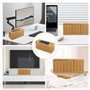 VFANDV Boîte D'organisation des Câbles en Rotin, Boîte De Rangement pour Câbles, Multiprises Et Câbles De Gestion Pour Bureau Et