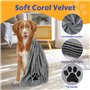 YAMAIDUO 2 Pièces Serviette Chien 100 x 50 CM, Serviette pour Chien Doux Séchage Rapide Microfibre, Serviete Chien Super Absorba