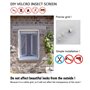 Fenêtre Moustiquaire Filet Lot de 2 rubans | 4 rouleaux autocollants | Fly Bug Moustiquaire Mosquito kit de protection | 2.0 m x
