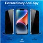 ALEECYN [2+2 Pièces] 2Pcs Verre Trempé Anti-espion pour iPhone 14 Plus et 2Pcs Caméra Arrière Protecteur, Protection D'écran Ant