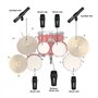 D Debra DK7 Pro Kit de 7 Microphones filaires pour Batterie de Performance et d'enregistrement avec micros, Clip de Micro avec O
