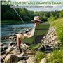 Diealles Shine Chaise de Camping Pliable, Ultra Légère Chaise de Plage avec Sac de Transport, Longue Chaise de Pêche Pliante pou
