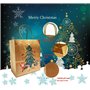 JOYISEN Pochette Cadeau 12 Pièces Sac Cadeau Noel Brun Sac Papier de Noel avec Poignée 120GSM Sac Papier Kraft pour Emballage de