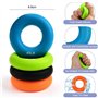 CAREDGO 4 PCS Exerciseur de Doigts en Silicone Musculation Main Hand Grip 30/40/50/60LB Entraîneur de Force de Préhension Muscul