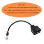 HUAREW Adaptateur Répartiteur RJ45 1 mâle vers 2 Femelles Ethernet Câble Extender pour Cat5 Cat5e Cat6 Cat7