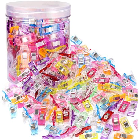 Clips de couture Multicolores en Plastique clips Pinces Couture Clips ， pour reliure couture clips Multipurpose Couture pour cou