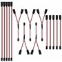 QIMEI-SHOP Câble d'extension Servo 3 Broches RC Câble Rallonge Futaba JR Servo Extension Cables Mâle à Femelle pour Aéronef Télé