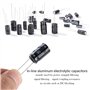 Condensateurs Électrolytiques 10V 16V 25V 50V Capacité 0.1uF à 1000uF Électrolyte Aluminium Assortiment Kit avec Boîte de Rangem