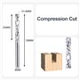 SpeTool Up&Down Fraise Defonceuse 4mm Diamètre de la tige Fraise CNC Fraise a Rainurer Fraise Hélicoïdal 25mm Longueur de coupe