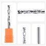 SpeTool Up&Down Fraise Defonceuse 4mm Diamètre de la tige Fraise CNC Fraise a Rainurer Fraise Hélicoïdal 25mm Longueur de coupe