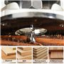 SpeTool Up&Down Fraise Defonceuse 4mm Diamètre de la tige Fraise CNC Fraise a Rainurer Fraise Hélicoïdal 25mm Longueur de coupe