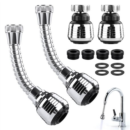 Combinaison longue et courte Douchette Robinet Cuisine 2 Pièces