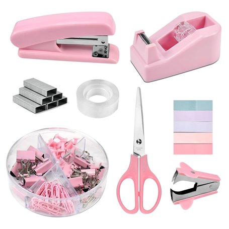 EUIEUT Kit de Fournitures de Bureau Rose