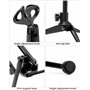 QWORK® Support de microphone de bureau, pied micro, support de trépied de microphone extensible, plage de réglage de 18 à 25 cm,