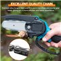 HUAREW 6 Pouces 37 TG Chaînes de Tronçonneuses Petite Guide Tronçonneuse pour Outillage Jardin, 5 Chaînes de Tronçonneuses et 1 