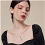 XFSRG Collier Femme Bijoux Acier Inoxydable avec Pendentif Poisson Vert - Chaine Argent pour Toutes Occasions