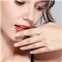 XFSRG Bague Femme Élégante avec Zirconium Bague Bijoux Bague Réglable pour Toutes Occasions Bague Argent pour Femme Elle