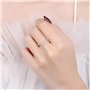 XFSRG Bague Femme Élégante avec Zirconium Bague Bijoux Bague Réglable pour Toutes Occasions Bague Argent pour Femme Elle