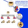 MEYAGOT Distributeur d'eau 3 Voies en Laiton, Raccord en Laiton 3/4 Pouces pour La Distribution d'eau avec Robinet À Bille 3 Rép
