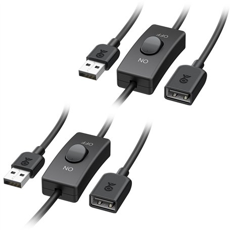 Cable Matters Rallonge USB avec Interrupteur d'alimentation USB en Noir USB Câble avec Interrupteur on/Off- 0