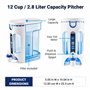 ZeroWater 12 Cup Ready-Read 5-Stage Water Filter Pitcher, NSF Certified to Reduce Lead and PFOA/PFOS, Instant TDS Read Out