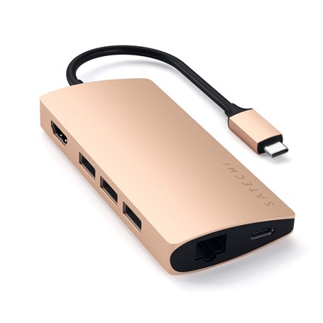 Satechi Adaptateur multiport USB C V2 – Dongle USB C – HDMI 4K (60 Hz)