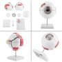 SANON Modèle D'anatomie Du Globe Oculaire Grossissement 6X Modèle de Globe Oculaire Humain Amovible pour L'enseignement de L'étu