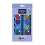 Lefranc Bourgeois - Pastilles de gouache pour enfants - Boîte de 12 pastilles 30mm + 1 pinceau