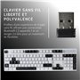 Onlan – CA-350-Yang W – Clavier Gamer étendu – sans Fil Bluetooth & 2.4Ghz- Mécanique Switch Rouge – Anti ghosting Complet N-Key