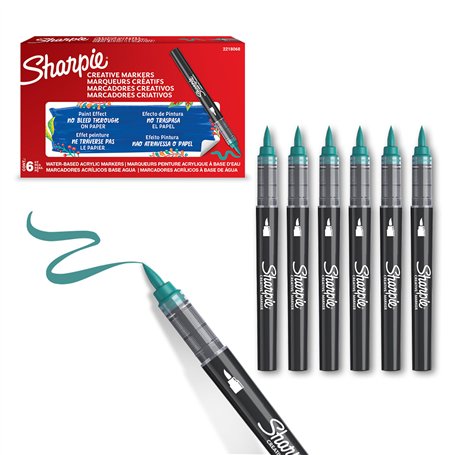 Sharpie Marqueurs Créatifs feutres acrylique | Pointe pinceau | Feutres de coloriage adulte à base d’eau idéal pour coloriage my