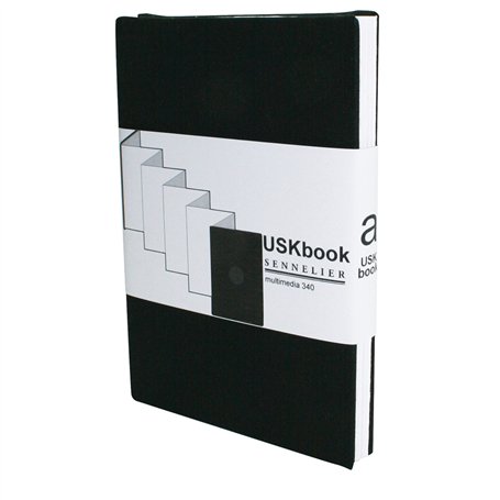 Sennelier USKbook Concertina Urban Carnet de croquis multimédia 340 g/m² Couverture lin noir