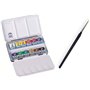 Van Gogh - Aquarelle 12 Demi-Godets set metal + 1 pinceaux