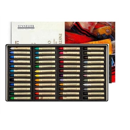 Sennelier Pastels à Huile 48 Couleurs (France) et 1 Cartes Postales