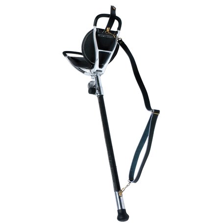 JANUEL - Canne Siège Assise Ronde avec Bretelle