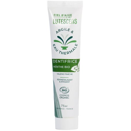 CIEL D'AZUR LABS - Dentifrice à l'Argile et à l'Eau Thermale - Menthe - Bio - 75ml