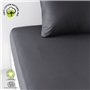 Drap housse - TODAY - 160 x 200 cm + 30 cm - Coton - Organic Fusain