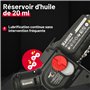 Scie d’élagage sans fil 18V avec batterie 2Ah et chargeur – Guide 12 cm – Scie élagueuse compacte, légère et puissante
