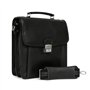 Hexagona - Baisenville - Compatible téléphone Portable - pour Homme - Collection Confort - Noir - en Cuir